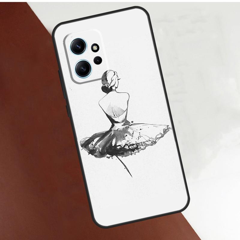 Чехол для танца балета для Xiaomi Redmi Note 14 Pro 10 11 12 13 Pro 11S 12S Чехол для Redmi 15 14C 12C 10C 13C