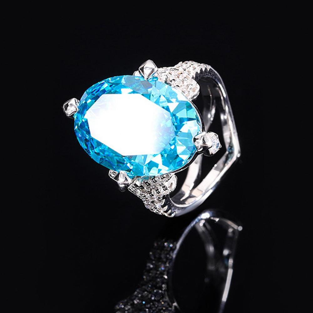 Модное 18-каратное позолоченное кольцо 13*18 мм необычное яркое граненое кольцо с драгоценным камнем для женщин подарок на годовщину ювелирные изделия из стерлингового серебра 925 пробы