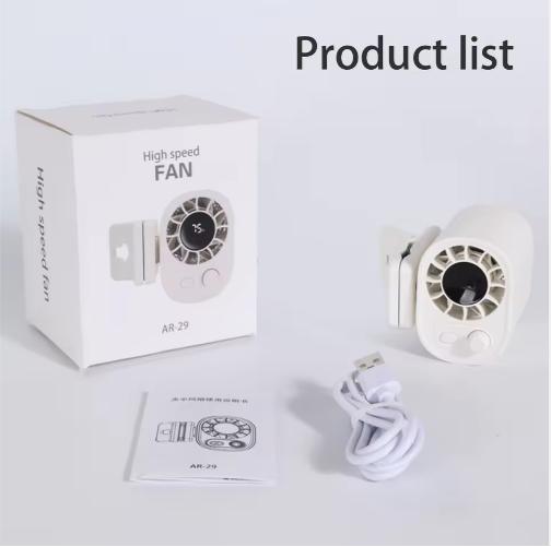 Simple and New USB Charging Neck Fans, Outdoor Wearable Neck Fans, Outdoor Foldable Neck Fans