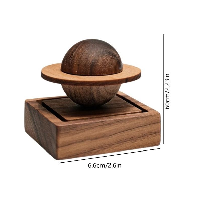 Fragrances Diffuser Walnut Wooden Rotating Planet Design No Electricity Required Essential Oil Aromatherapies Device