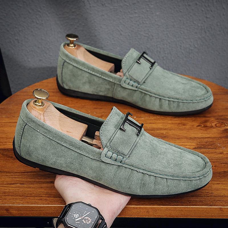 Мужская обувь Обувь Дуду 2025 лето новая британский стиль модный тренд одна педаль ленивая обувь повседневная обувь Дуду