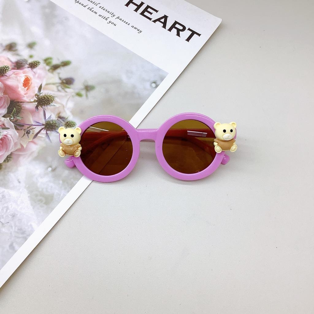 Веселье для детей, милые детские солнцезащитные очки, модные для мальчиков и девочек, солнцезащитные очки в виде медвежат, солнцезащитный крем, солнцезащитные очки с защитой от солнца и ультрафиолета.