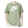 Nike T Shirts Men's Green Crew Neck Moderate Straight Fit DX1986-017