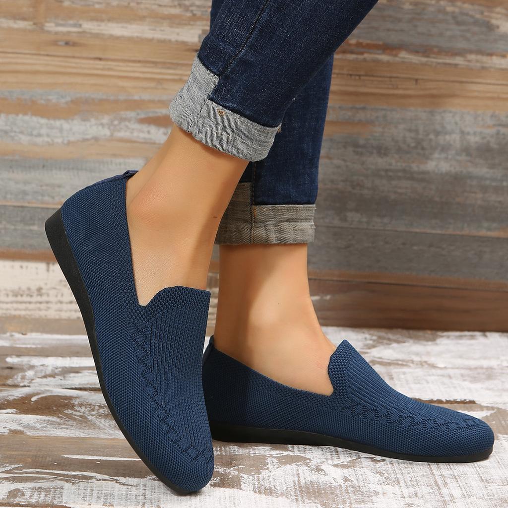 Женские дышащие легкие повседневные туфли на плоской подошве, новые трикотажные сетчатые кроссовки, модные женские мокасины, носки, обувь Zapatillas Mujer