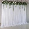 2M Wedding Birthday Baby Shower Party Silk Tulle Backdrop Curtains White/Pink