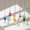 5Pcs Colorful Crystal Wind Chime Rotating Sun Catcher Light Collection Pendant  Blessing