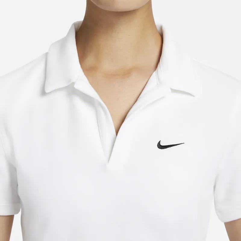 Новая женская футболка-поло с коротким рукавом Nike Sportswear Essential Белая DV7885-100