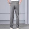 ROMON LMFS2076 Men's Silk Blend Stretch Straight-Leg Pants