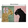 Leopard  Panther Print Doormat Soft Fluffy Non-slip Absorbent Washable Entryway Floor Mat Animal Print Rug