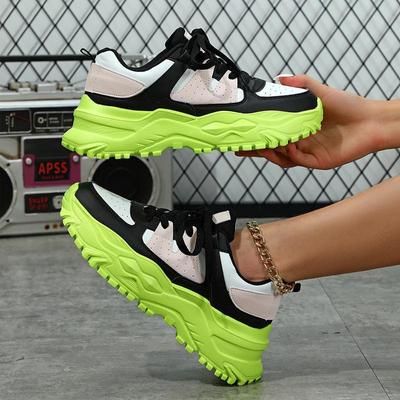 Модные женские кроссовки Dad Sneakers, увеличивающие рост: Толстая подошва, дышащая, легкая, модная, универсальная обувь для спорта на открытом воздухе.