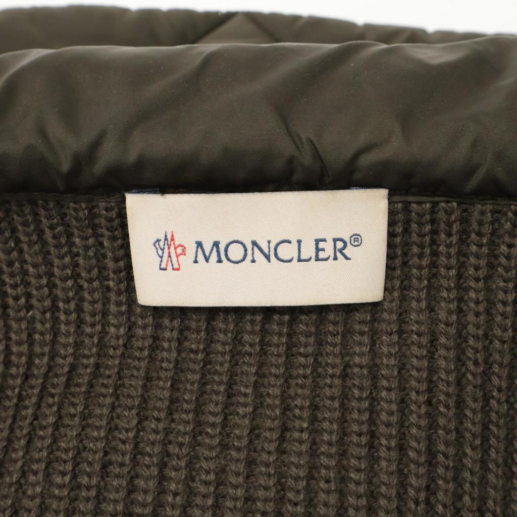 Moncler Excellent Condition MAGLIONE TRICOT CARDIGAN Knitted Down Jacket Jacket M khakiUsed