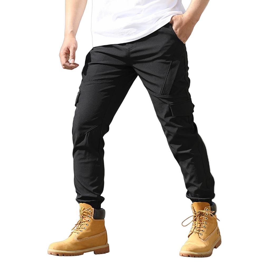 Men's Multi Pocket Work Pants For Sports And Outdoor Activities, Multi Pocket Casual Pants