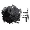 Durable 100 Pcs Black Angle Plate Corner Flat Repair Bracket 38 x 38mm