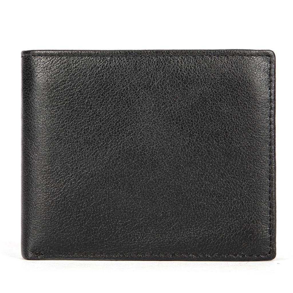 Men's Genuine Leather Wallet Short Anti-theft Brush Head Layer Cowhide Card Bag Business Retro Multi Card Position Money Clip