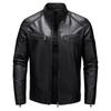 Men's Autumn and Winter New Men's PU Leather Jacket Short Stand-up Collar Youth Locomotive Leather Jacket