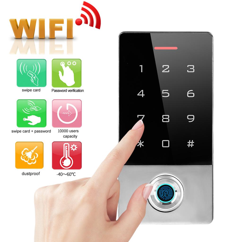 Metal Fingerprint Access Control Machine ID Card Password WIFI