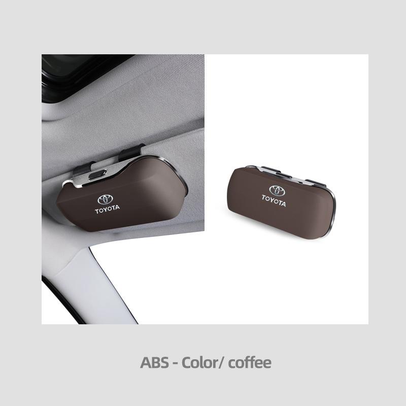 Car Glasses Box Visor Eyeglasses Case For Toyota GR Rav4 Yaris Camry Land Corolla CHR Hilux Cruiser Tacoma Sunglasses Holder