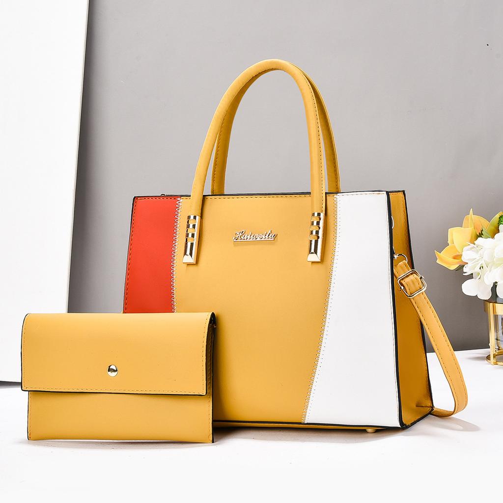 Новая модель сумки для мамы, контрастная цветовая сумка большой емкости, модная простая сумка на одно плечо через плечо, темпераментная сумка для мамы