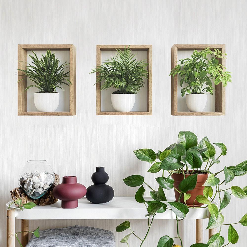 Removable Wall Mural DIY Wall Art NEW Potted Plant Decals Home Decor