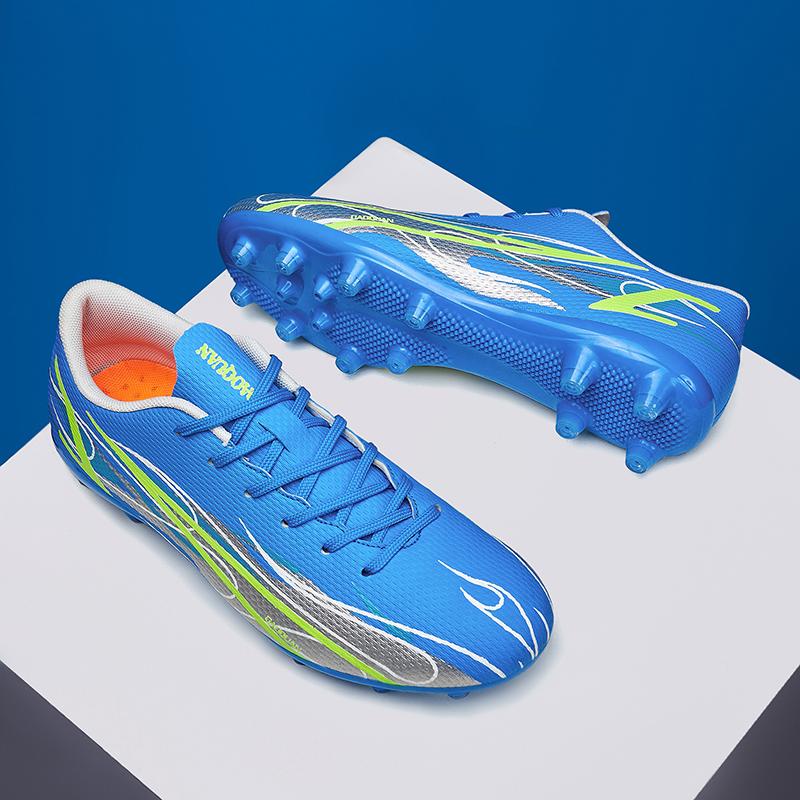 32-47 футбольные бутсы унисекс с низким верхом и длинными шипами для мальчиков и девочек, практичная тренировочная обувь с искусственной травой