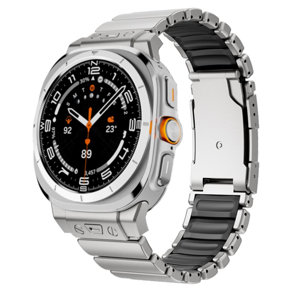 Titanium Rubber Bracelet for Samsung Galaxy Watch Ultra 2025 2024 No Gaps Link Band For GALAXY WATCH ULTRA 47MM Strap Watchband