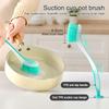 Suction Cup Dishwashing Brush Vertical Sink Cleaning Scrub Portable Pot Cleaning Brush  Kitchen
