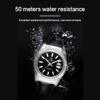 Start Мужские часы со светящейся шкалой, автоматические механические часы, водонепроницаемые часы, функция календаря, ремешок с пряжкой-бабочкой