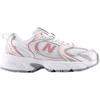 New Balance NB 530 Дышащая поддержка Низкие детские кроссовки для бега Белый/Розовый/Серебристый Унисекс GR530EC