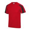Just Cool Mens Contrast Cool Sports Plain T-Shirt