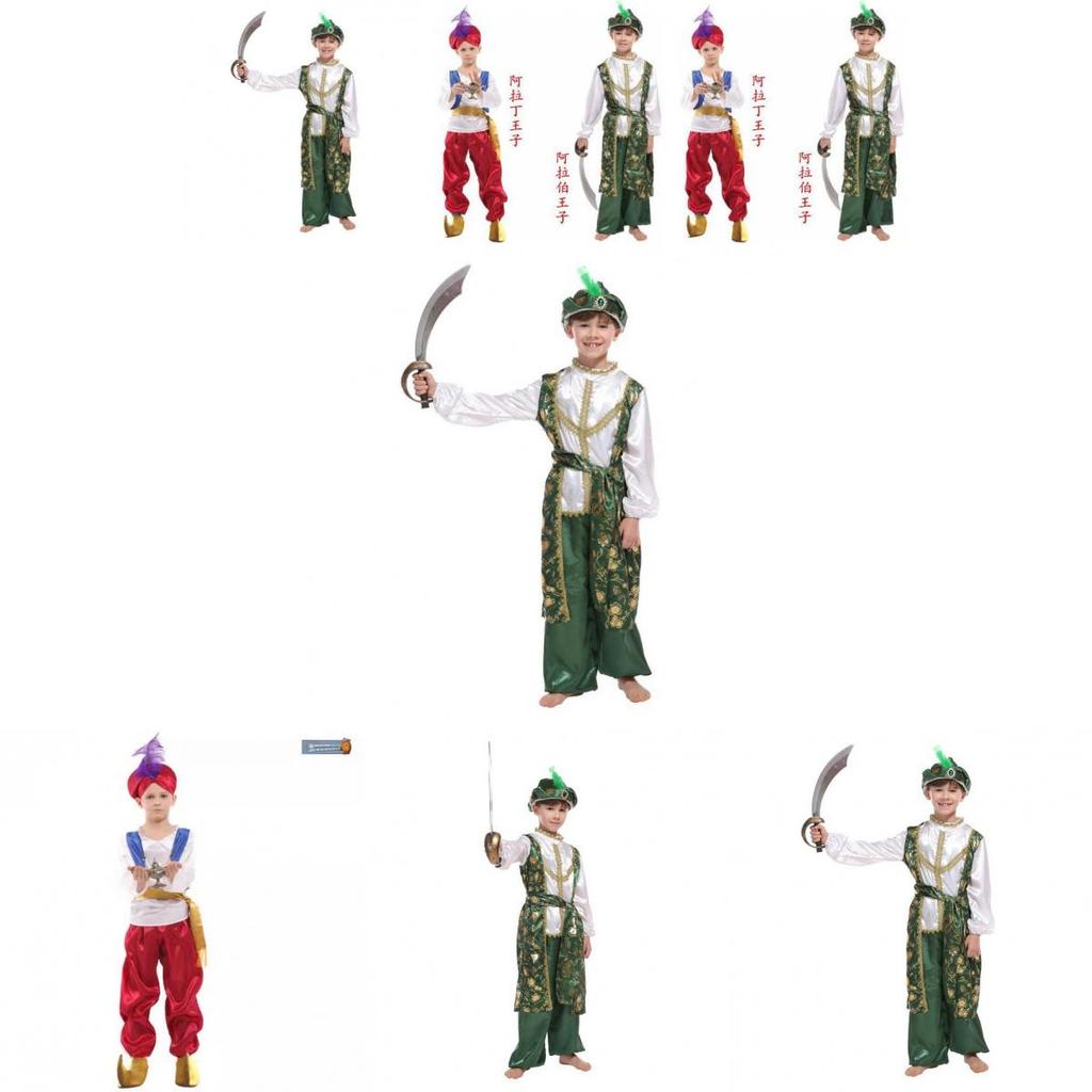 Роскошный костюм принца Алладина для мальчиков, идеально подходящий для Хэллоуина и сценических выступлений