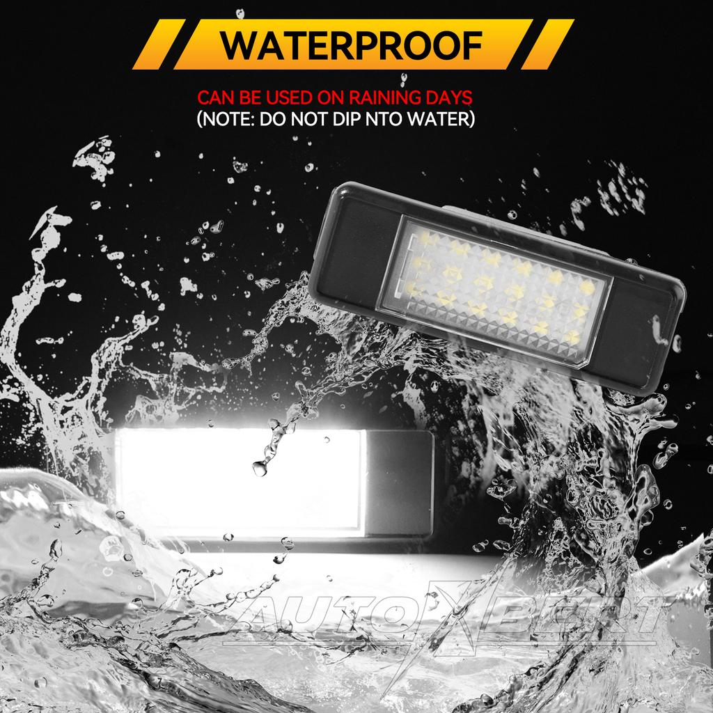 For Peugeot 207 307 308 3008 407 508 For Citroen C3 C4 C5 White LED Rear Registration Number License Plate Lights Lamp Assembly