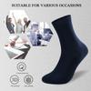5 Pairs Men's Business Cotton Middle Tube Socks Black White Sock Male Breathable Four Seasons Plus Size