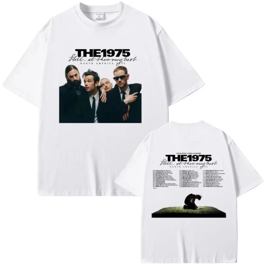 Альтернативная рок-группа The 1975 Все еще на пике своей формы Тур по Северной Америке Футболка Мужчины Женщины Повседневная Хлопок Винтажные Футболки Топы