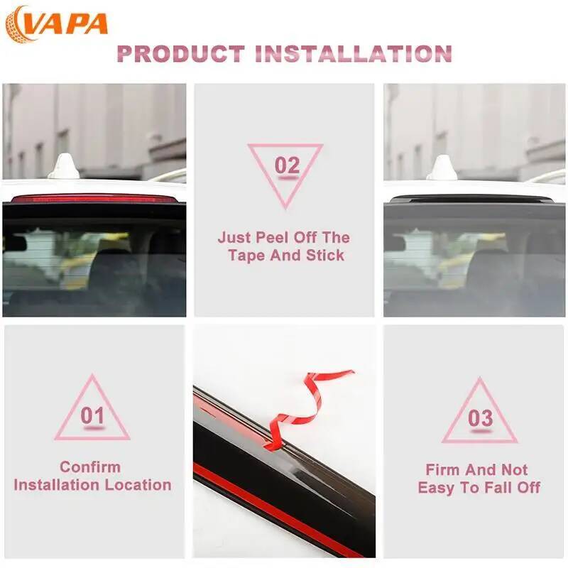 Car High-Mounted Brake Light Lamp Trim Cover ABS Decoration Smoky Black Fit for Jeep Cherokee 2014 Up Exterior Accessories