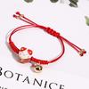 Lucky Cat Bracelet Hand Woven Feng Shui Lucky Charm Ceramic Cat Maneki Neko Lucky Wealth Bracelet Be