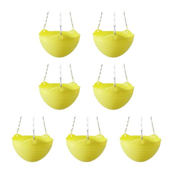 7 шт. подвесных кашпо дренаж металлические цепочки пластиковые отверстия и цветочные горшки с подвесными цветочными горшками