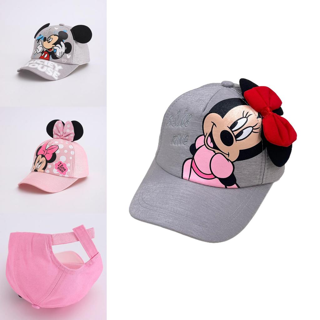 Cartoon Mickey Mouse Kids Baseball Cap With Breathable Polyester For Summer Outdoor Play