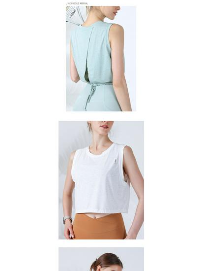 Lightweight Breathable Summer Yoga Vest - Loose Fit, Cool Running Sports T-shirt