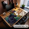 Wolf Theme Custom Mouse Pad Personalized With Name Text Customized Desk Mat For Office Home Decor