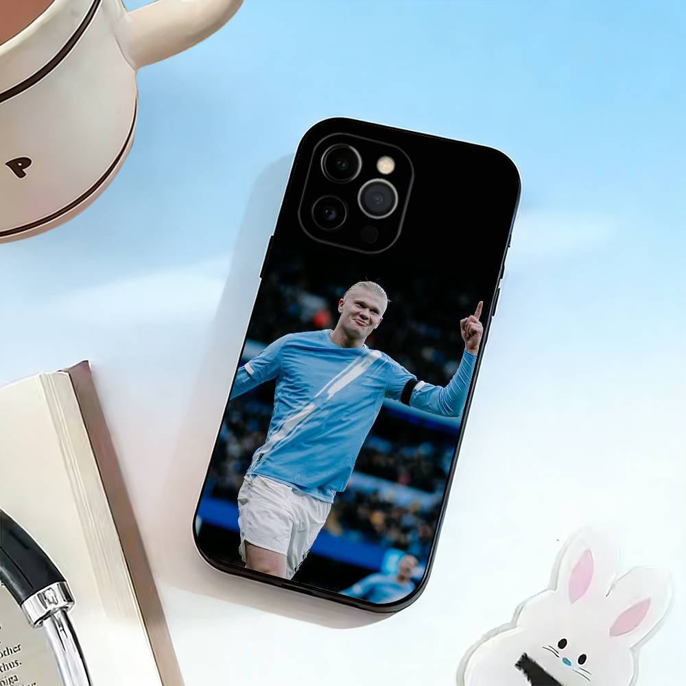 Чехол для телефона E-Erling H-Haaland для iPhone 17, 16, 15, 14, 13, 12, 11 Plus, Pro Max, Другие Мягкий Черный Чехол