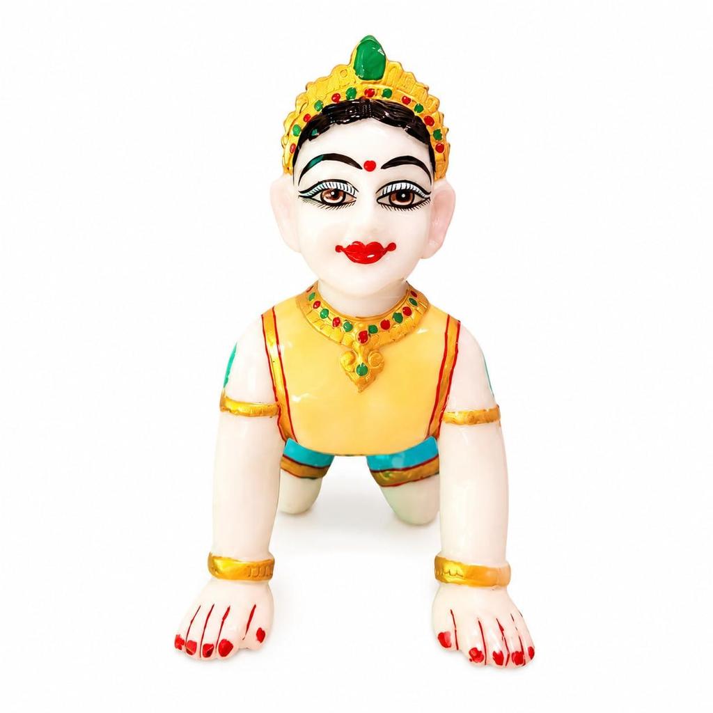 Laddu Gopal/Radha Rani Marble Dust Idol 6 Inch | Janmashtami (Radha Rani)