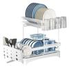 Dish Dish Dish Drying Automatic Horizontal Large Kitchen Water Dish Plate Chopsticks Knife Cutting Board Easy Black 2 Drainer, Drainer, 2-tier, Rack,