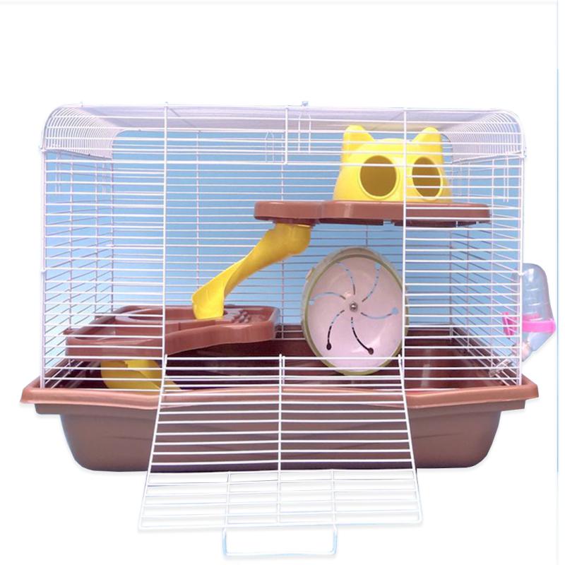 Большая трехслойная клетка для хомяка с бесшумным беговым колесом для домашнего хомяка