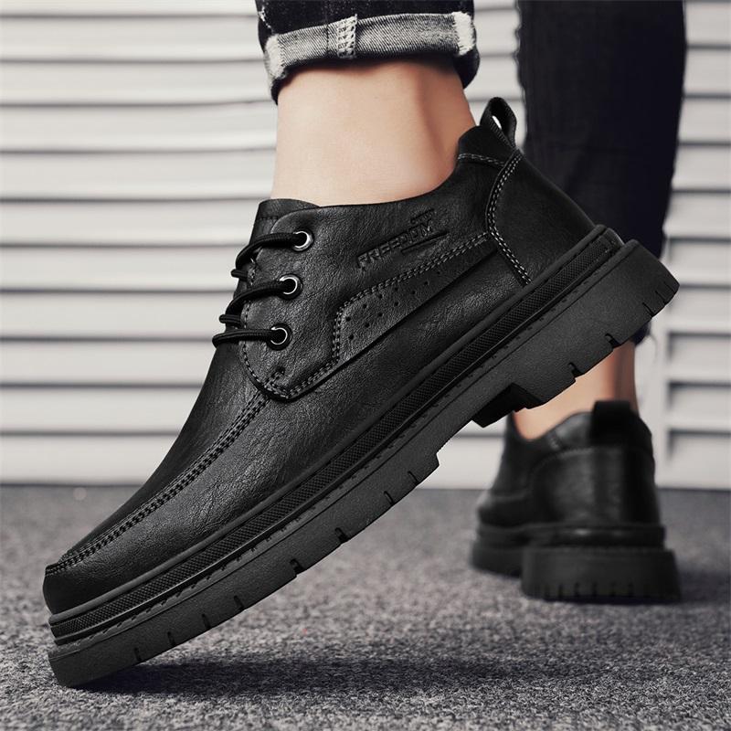 Fashion New Men Footwear Luxury Brand High Quality Oxford Shoes Men's Casual Lace Up Dress Shoes Genuine Leather Moccasins Office Shoes