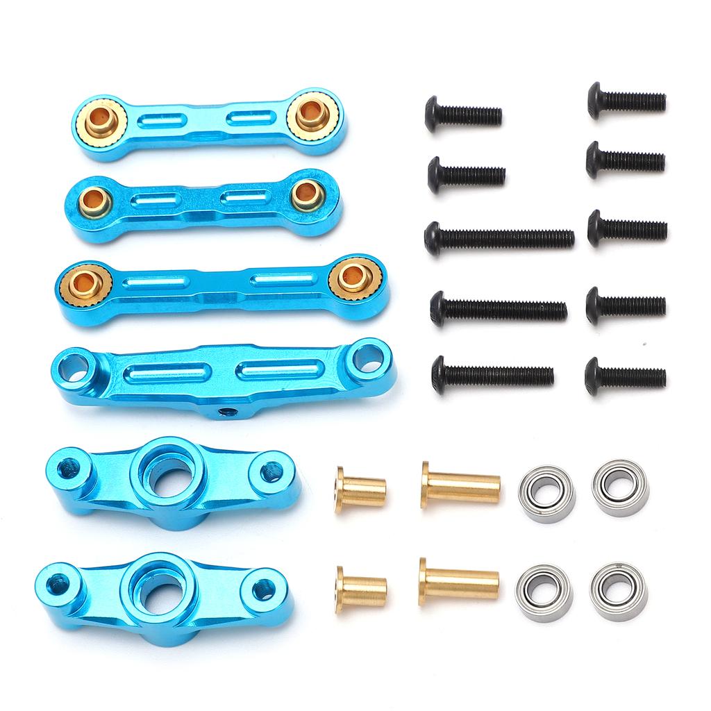 Aluminum Alloy Ball Bearing Crank Steering Set for Tamiya TT02 110 RC Car Upgrade Parts