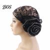 Sweat-wicking Turban Hat, Lace Hollow Design Headwrap with 3D Flower Decoration, Cap High Elastic Fit Summer for Retro Style Headwear