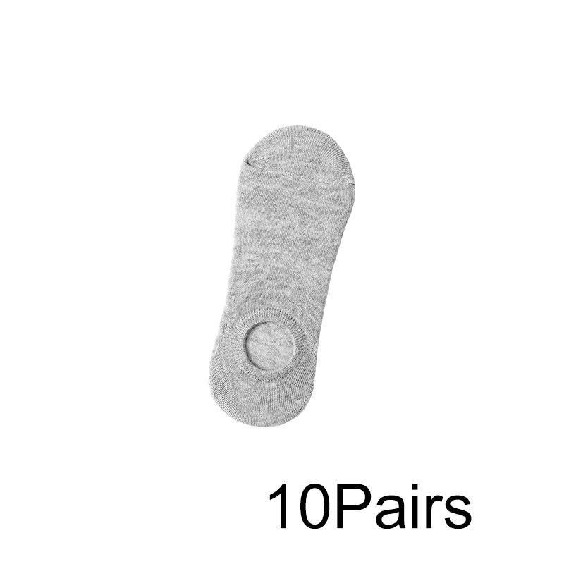 10 пар / лот носки до щиколотки летние кроссовки носки унисекс черный/белый/серый дышащие однотонные невидимые впитывающие пот