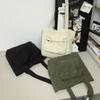 Tote Bag Women's Solid Color Large Capacity Shoulder Bag Student Canvas Underarm Bag