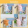 Adorable Plush Bunny And Bear Keychain Soft Short Plush Cute Animal Bag Charm