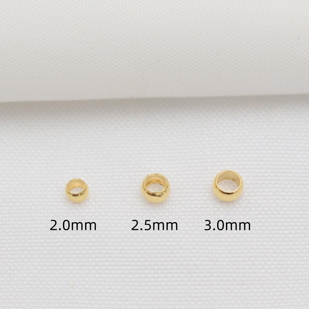 10 г 14-каратного золота, сохраняющего цвет, фиксирующая бусина, плоская отделка, фиксированный браслет ручной работы, ожерелье из бисера, бисерная проставка, ювелирные изделия